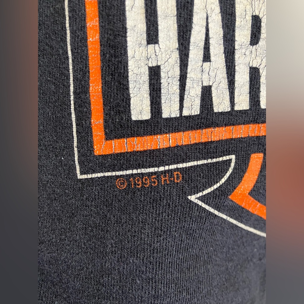 Vintage 1995 Harley Davidson Tshirt Warr’s H-D View 4